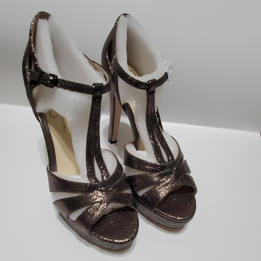 Jessica Simpson heels /Titanium color